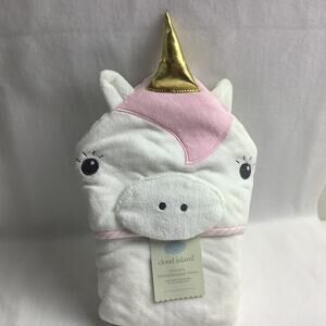 Cloud Island Unicorn Infant Hooded Towel - 30"x30" - NWT